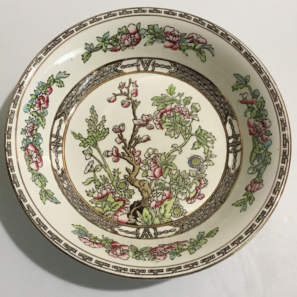 2 Vintage/Antique Alfred Meakin Ironstone Bengal Tree soup bowls